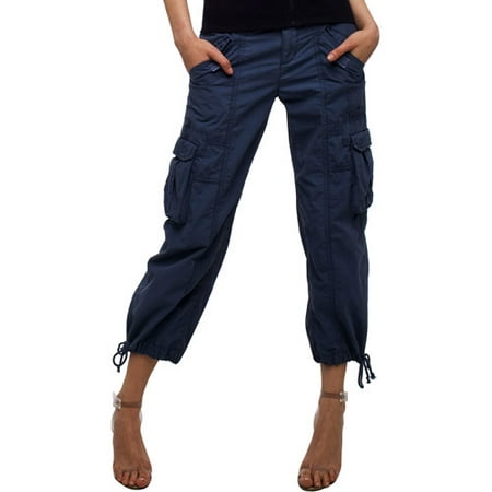 Norma Kamali - Norma Kamali - Women's Cropped Cargo Pants - Walmart.com