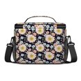 thumbnail image 3 of Lunch Box Pioneer Flower Floral Print Pattern Insulated Lunch Bag for Women Men,Medium Leakproof Lunchbox Cooler Bag Adjustable Strap,10 X 6.7 X 8 Inches, 3 of 6