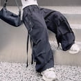 thumbnail image 3 of StSilkitty Baggy Cargo Pants for Boys Girls Elastic Waist Drawstring Wide Leg Sweatpants Athletic Running Sweat Pants with Pockets, 3 of 6