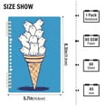 thumbnail image 2 of FORMRS 1-Subject Spiral Notebook 8" x 5" College Ruled 60 Refillable Sheet, Ice Cream Cat, 2 of 7