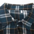 thumbnail image 5 of Hessimy Womens Long Sleeve Button Up Shirt Casual Plaid Flannel Shirt Collared Blouse Tops(Z01-Dark Blue,L), 5 of 8