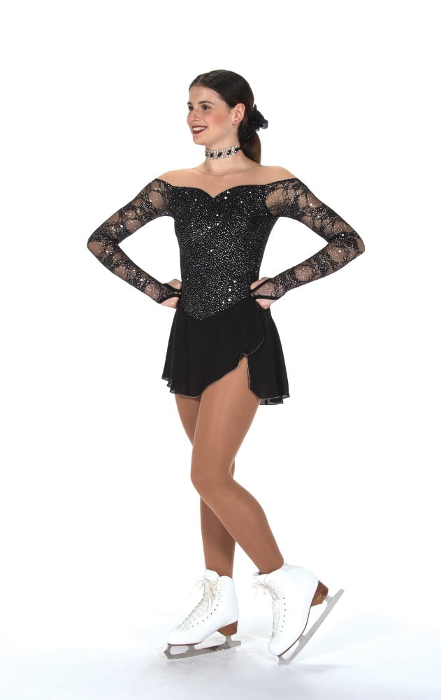 Jerry's Ice Skating Dress 246 Luxe Lace Dress Jet Black