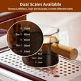 thumbnail image 6 of YARRAMATE 2 Pack Espresso Cups with Wood Handle, Clear Glass Accessories, Double Spout Measuring Cup with Dual Scale, Espresso Shot Glass with V-Shaped Spout, 3.4 OZ / 100 ML, 6 of 7