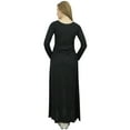 thumbnail image 2 of Bimba Women's Casual Full Sleeves Black & White Full Length Asymmetrical Hem Dress - 8, 2 of 2
