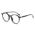thumbnail image 5 of Monturas de gafas estilo coreano miopía gafas con montura negra gafas planas anti-luz azul para mujer, 5 of 5