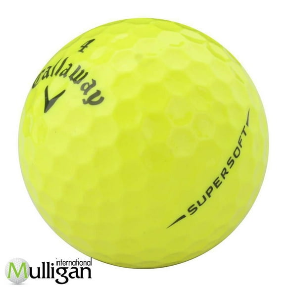 Mulligan - 12 Callaway Supersoft 5A Recycled Used Golf Balls, Yellow