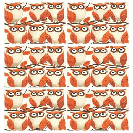 

Orange Owl Plush Absorbent 6-Piece 12x18in Durable Place Mats Heat-Proof and Non-Slip