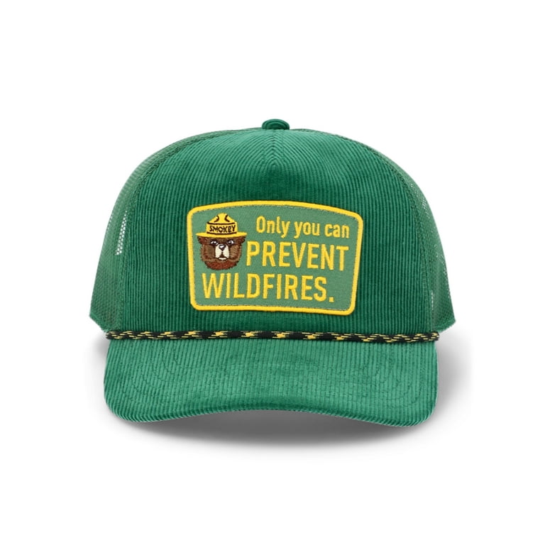 Smokey Bear Men's Snapback Sport Hat Green photo 1