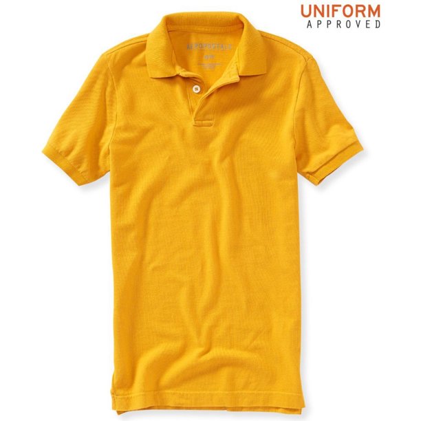 Aeropostale - Polo de rugby para hombre, color amarillo, extragrande