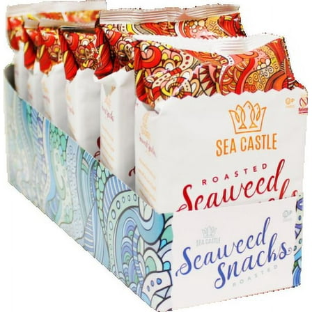 Sea Castle Roasted Seaweed Spicy Kosher For Passover 0.35 Oz. Pk Of 3.