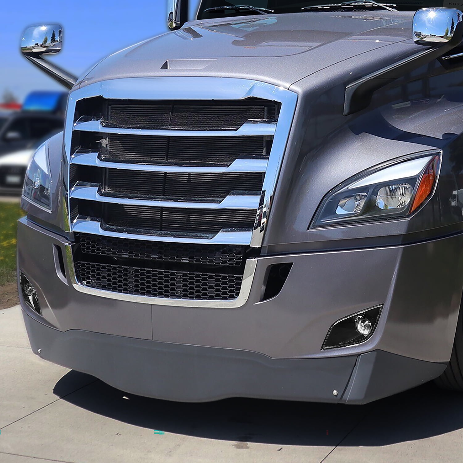 DNA Motoring LED Driving Fog Light Lamps for 2018-2024 Freightliner Cascadia, Black Housing