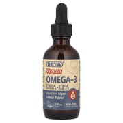 Deva Omega-3 DHA-EPA Liquid, Lemon, 2 Fl Oz