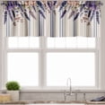 thumbnail image 7 of Ambesonne Farmhouse Valance & Curtain 3 Pcs Set, Boho Floral Pastel Line, 55"x45", Camel Lavender Beige, 7 of 7