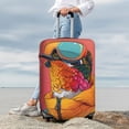 thumbnail image 7 of Susaid Hip Hummingbird In Jacket Print Elastic Washable Suitcase Cover with Hidden Zipper, Fits 18-32 Inch Luggage for Protection During Travel-Large, 7 of 7