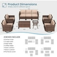 thumbnail image 5 of ELPOSUN 10-Piece Wicker Rattan Outdoor Sectional Sofa Set with Storage Table and Swivel Chairs, Beige, 5 of 11