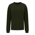 thumbnail image 5 of Women's Pullover Sweatshirt Round Neck Green Solid Color Plush Corduroy Pullover Up to 65% off!, 5 of 7