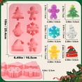 thumbnail image 2 of Juego de 2 moldes de silicona para hornear navideños SIQINZONGWA, 2 of 7
