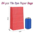 thumbnail image 2 of 24 Pieces Dot Paper Bags Party Gift Grocery Bag Lunch Flat Bottom Craft Paper Bags for Easter, Wedding, Christmas Favor Wrapped Treat Bags,13x8x24cmred, 2 of 4