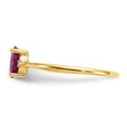 thumbnail image 3 of Primal Gold 10 Karat Yellow Gold Genuine Diamond and Ruby Birthstone Ring, 3 of 5