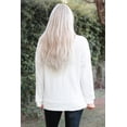 thumbnail image 1 of ABPHQTO Sudadera de mujer blanca con cuello desbocado texturizado, 1 of 5
