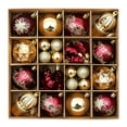 thumbnail image 2 of Juego de adornos navideños de plástico irrompible: 42 piezas para decorar árboles, coronas y el hogar | Incluye caja de regalo, 2 of 7