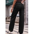 thumbnail image 5 of Womens High Waist Loose Fit Pants with Pockets Buttoned Front Casual Long Durable Rayon Blend Fabric for Everyday Wear, 5 of 8