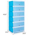 thumbnail image 2 of Costway 6 Cubique Porte-Chaussures Étagère Rangement Organisateur Maison, 2 of 10