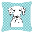 thumbnail image 2 of Caroline's Treasures BB1272PW1818 Checkerboard Lime Green Dalmatian Canvas Fabric Decorative Pillow , 18H x18W,, 2 of 3
