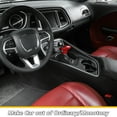 thumbnail image 2 of CheroCar Gear Shift Knob Trim Accessories for Dodge Challenger Charger 2015-2020 Red, 2 of 7