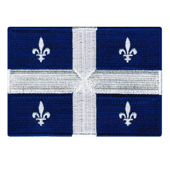 Quebec Flag Embroidered Iron-on Patch