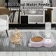 thumbnail image 2 of Cuencos dobles para conejos, comedero automático para gatos con botella de agua por gravedad, cuenco de acero inoxidable desmontable antiderrames para perros, color morado, 19,5 x 27 x 5 cm,, 2 of 5