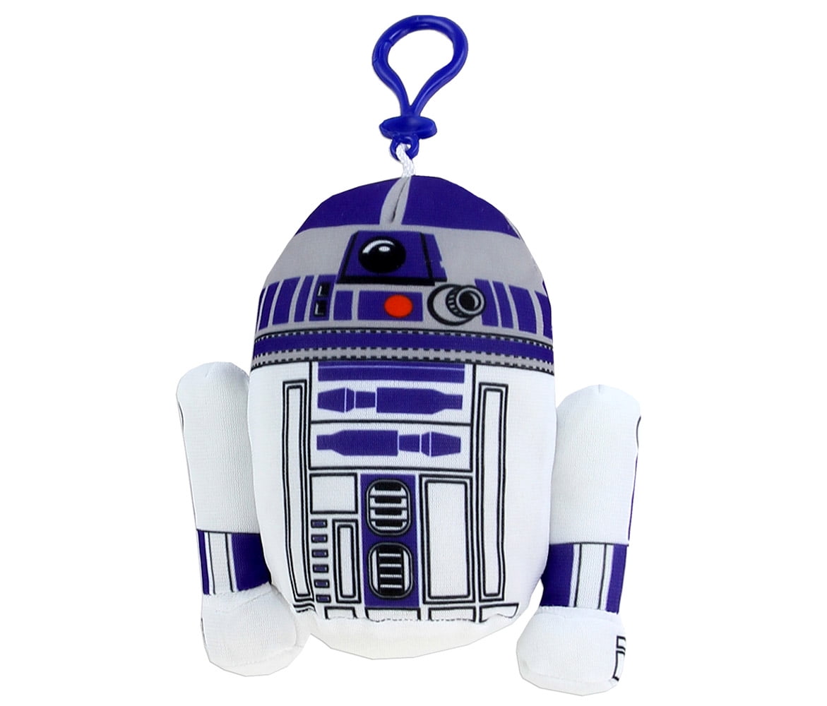 Star Wars R2D2 Plush Clip On with Sound R2-D2 Talking Plush Keychain New 
