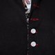 thumbnail image 4 of Camisas Para Hombre Manga Corta Camisa de manga larga color Henley con flor de anacardo y cuello para hombre (Black, XL), 4 of 7