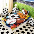thumbnail image 5 of Erosebridal Color Splash Balls Twin Sheet Sets, Sport Bedding for Boys and Girls, 3pcs, 1 Flat Sheet, 1 Fitted Sheet and 1 Pillowcase, 5 of 6