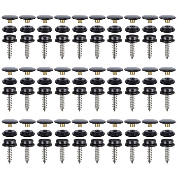 ZPAQI 30 Sets Fastener Screw Snaps Marine Press Studs Kits for Boat Cover DIY Project