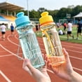 thumbnail image 5 of Sports Water Bottle,Durable Water Bottle,Leakproof Wide Mouth Bottle,Water Bottle With Wrist Strap,BPA Free,Portable Sports Water Bottle,Drinking Cup with Handle for Camping Gym(Yellow), 5 of 8