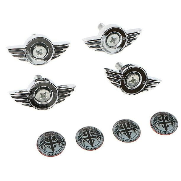4 Piezas Tornillos robo para Matrícula de Coche Universal Tipo 4