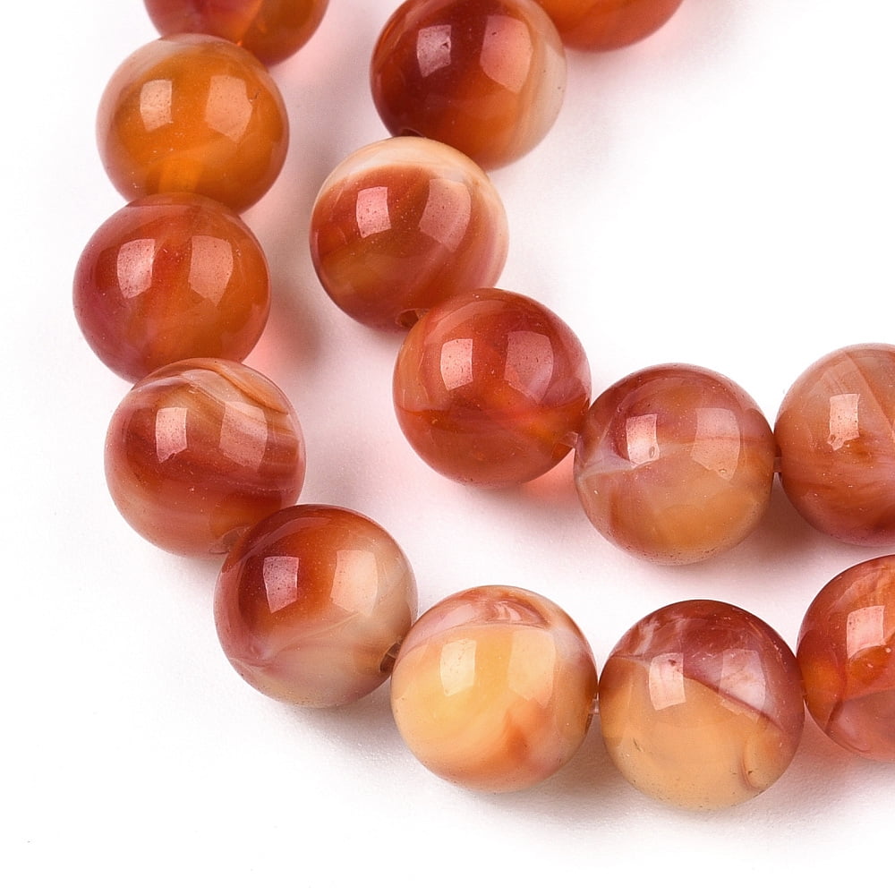 Glass Round Beads Strands Imitation Stones Round Chocolate 8~8.5x8mm Hole: 1mm about 46~52pcs/strand 14.17''~15.35''(36~39cm)