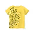 thumbnail image 4 of CCRFTGI Cute Shirts for Kids Girls 10-12 Summer Short Sleeve Sunflower Graphic Printed Tee Tops Casual Soft Lightweight Big Sister Outfit Crew Neck T-Shirts Ginger 11-12 Years, 4 of 4