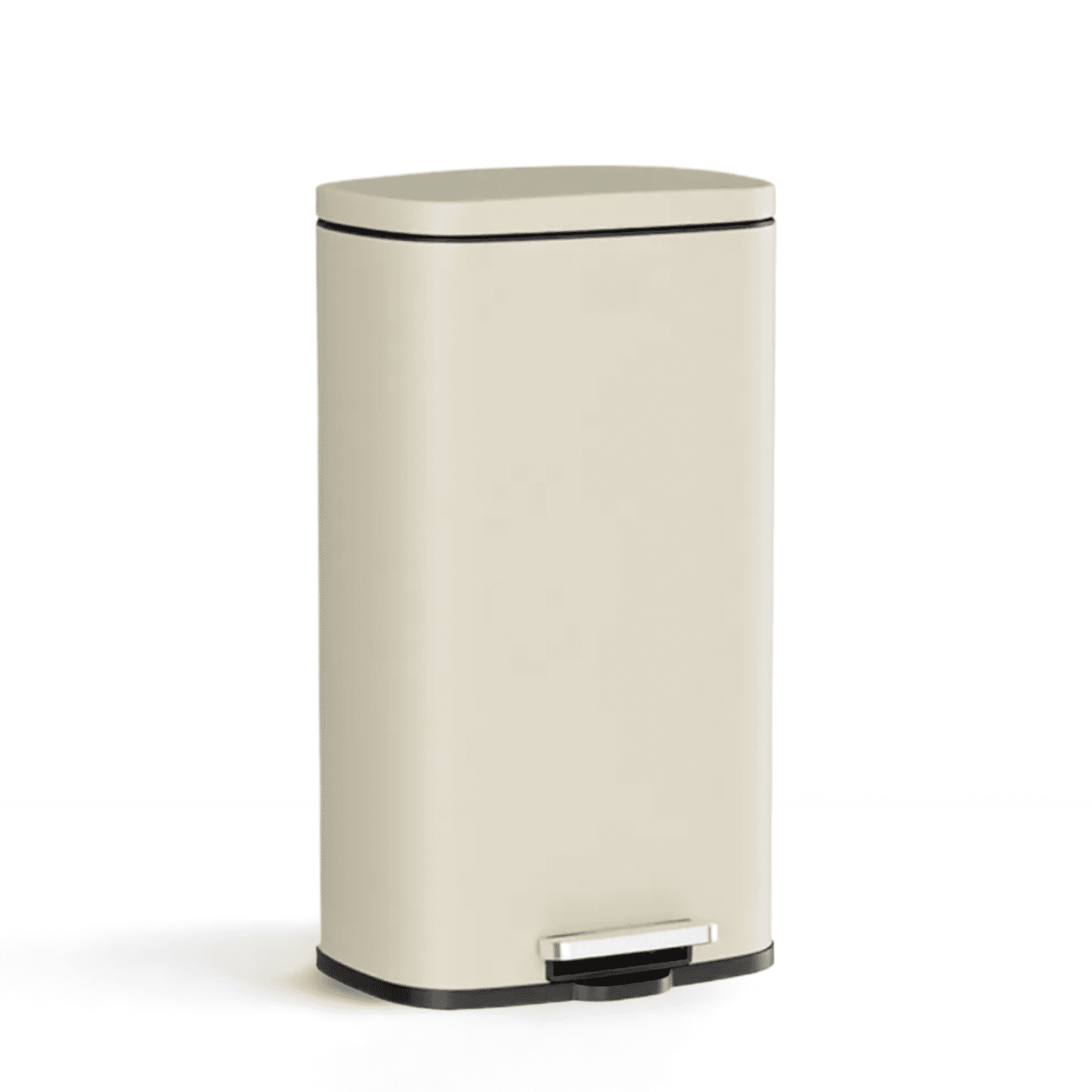 TLSUNNY 8 Gallon Kitchen Trash Can, Stainless Steel Step Garbage Bin with Pedal & Inner Bucket, Soft Close Lid