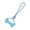 Blue, variant on Apeya Blue 13.4x5.11 Inch Dog Chew Toy, Dual-Action Teeth Cleaning Mouth Prop Durable Rubber Bone with Rope for Teething Puppies Small Medium Aggressive Chewers