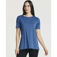 thumbnail image 2 of Real Essentials 5 Pack: Women's Short Sleeve Active Workout T-Shirts - Dry Fit Gym Tops with Split Hem (Plus Sizes), 2 of 7