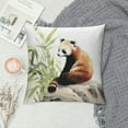 thumbnail image 2 of ARISTURING  Raccoon Throw Pillow Covers, Red Panda Animal Cushion Case for Home Living Room Decor, Wildlife Style Decorative Throw Cushion Case, 2 of 5