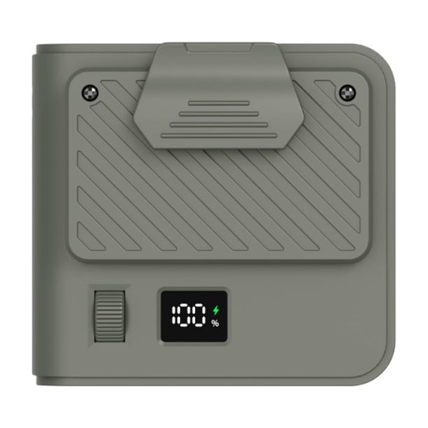 Ventilador portátil de cintura, ventilador personal compacto con 100 ajustes de velocidad, digital Verde