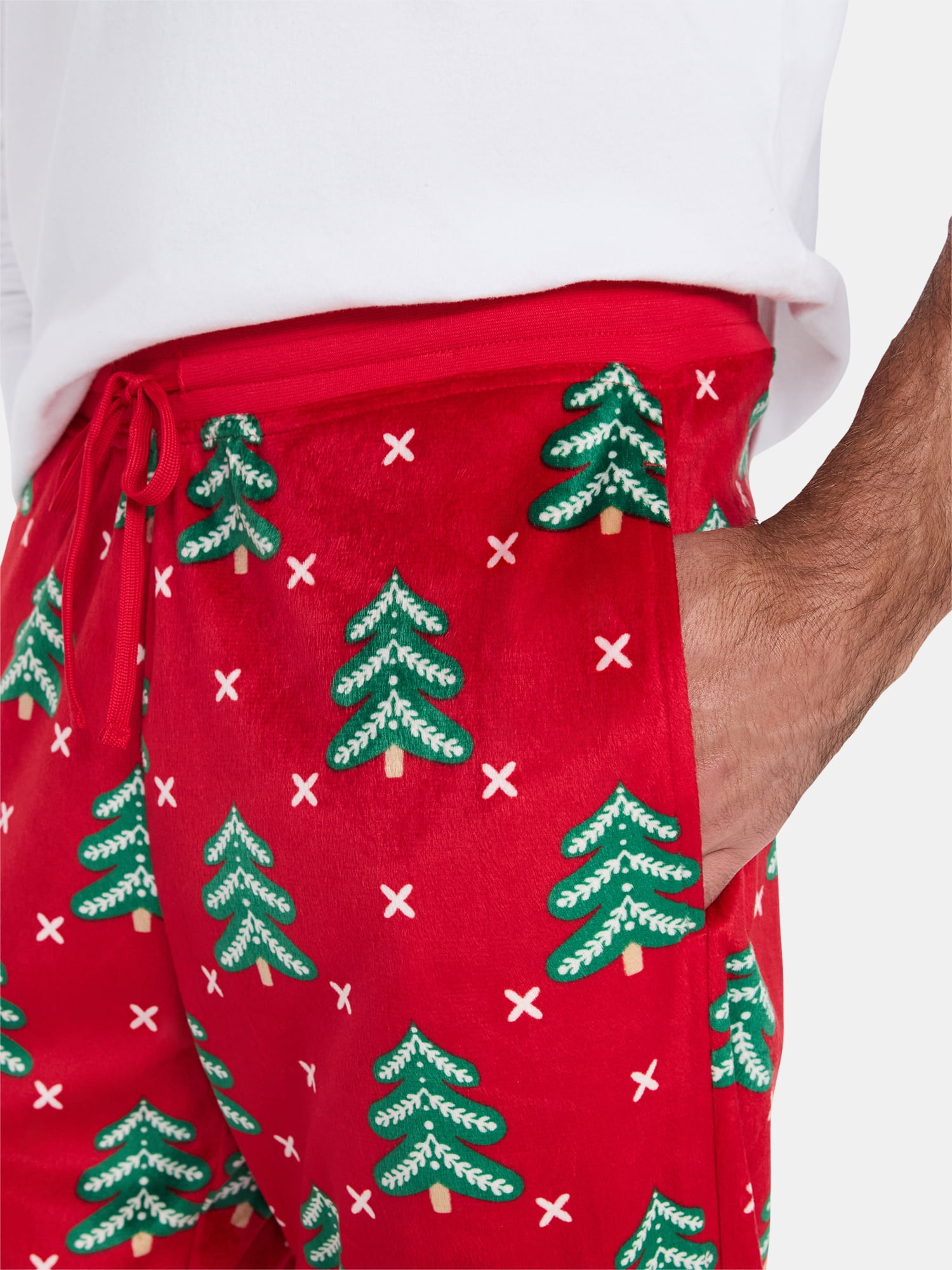 Men's Christmas Print Fleece Jogger Sleep Pants from Holiday Time, Sizes S-2XL