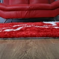 thumbnail image 6 of Rugsotic Carpets Hand Tufted Shag Polyester Eco-Friendly Area Rugs - 6'x9', Rectangle, Red White, Plain Solid Design, High Pile Handmade Anti Skid Rugs for Living Room, Bed Room K00003, 6 of 8