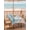 light blue-green, variant on Outdoor Tablecloth with Umbrella Hole & Zipper, Grey Beach Coastal Round Tablecloth 60 Inch, Summer Nautical Seaside Ocean Beige Patio Table Cover Waterproof Table Cloth for Picnic/Party