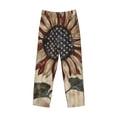 thumbnail image 2 of Fotbe USA Sunflower Flag Men's Pajama Pants,Sleepwear Pants,Pj Bottoms Drawstring And Pockets-Medium, 2 of 7