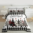 thumbnail image 2 of Castle Fairy 3-Piece Queen Comforter Set with Christmas Tree Plaid Design, 2 of 8
