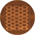 thumbnail image 1 of Ahgly Company Indoor Round Southwestern Orange Country Area Rugs, 8' Round, 1 of 1